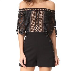 Self Portrait Off Shoulder Playsuit